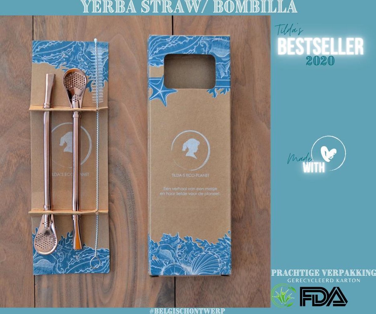 Tildas Yerba Straw/ Bombilla/ Rietje/ Theezeefje/ RVS rietje